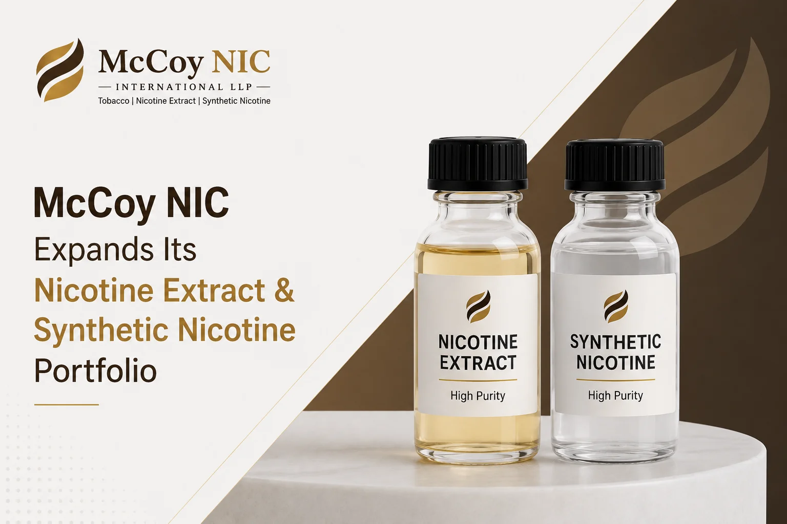 McCoy NIC Expands Its Nicotine Extract & Synthetic Nicotine Portfolio