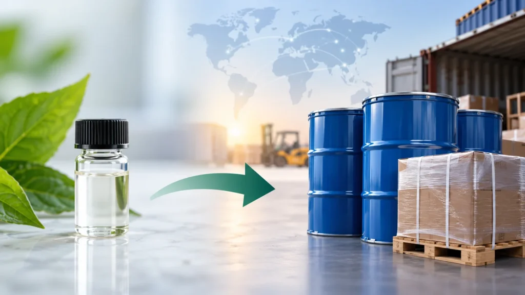 Nicotine procurement process from sample to bulk order