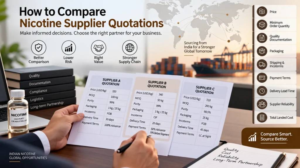 How to Compare Quotations from Different Nicotine Suppliers