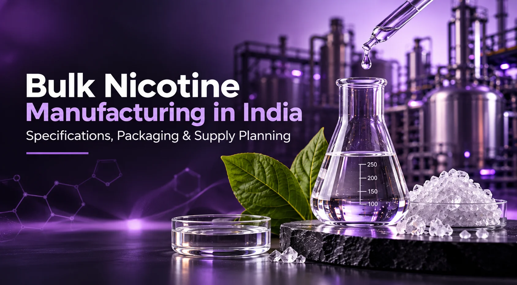 Bulk Nicotine Manufacturing in India: Specifications, Packaging & Supply Planning