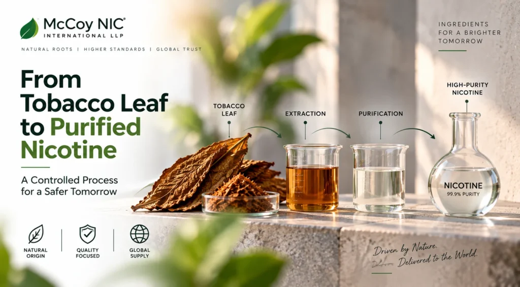 How Nicotine Is Manufactured in India from Tobacco Leaf to Purified Nicotine