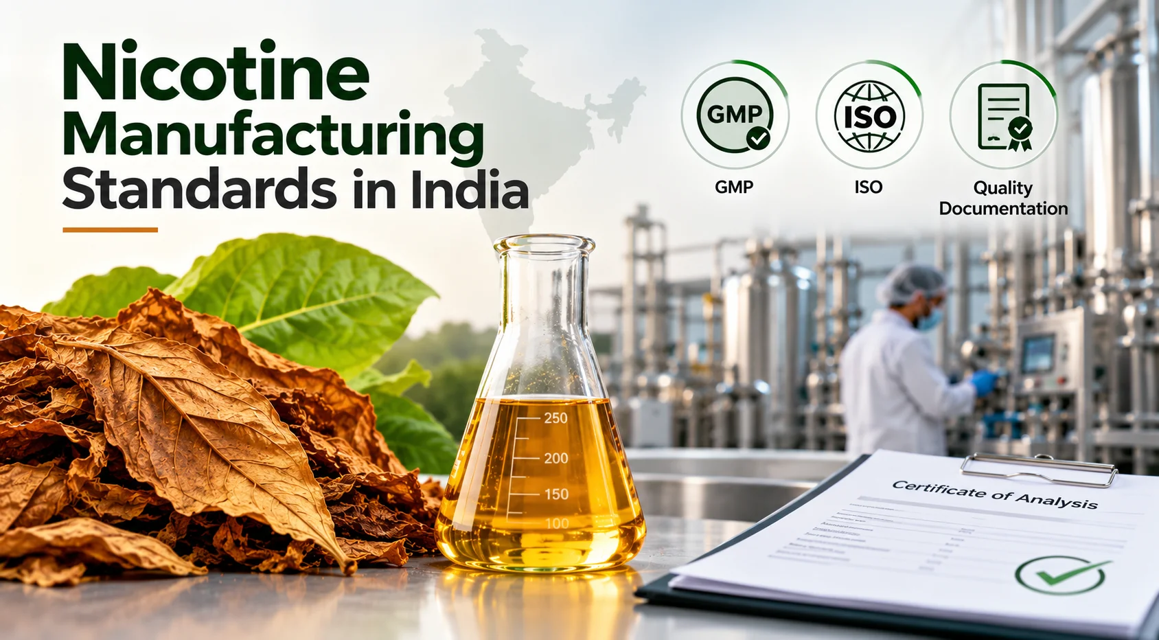 Nicotine Manufacturing Standards in India: GMP, ISO & Quality Documentation