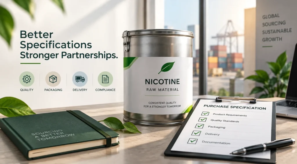Bulk nicotine purchase specification for B2B buyers