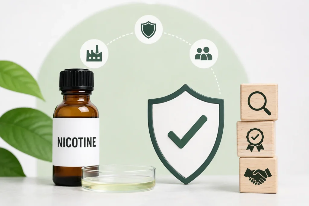 Manufacturers reducing risks when sourcing nicotine