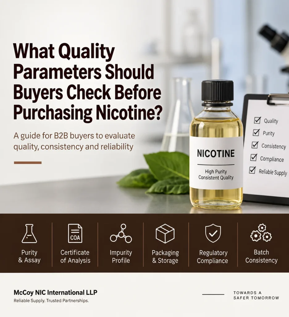 Nicotine quality parameters buyers should check before purchasing