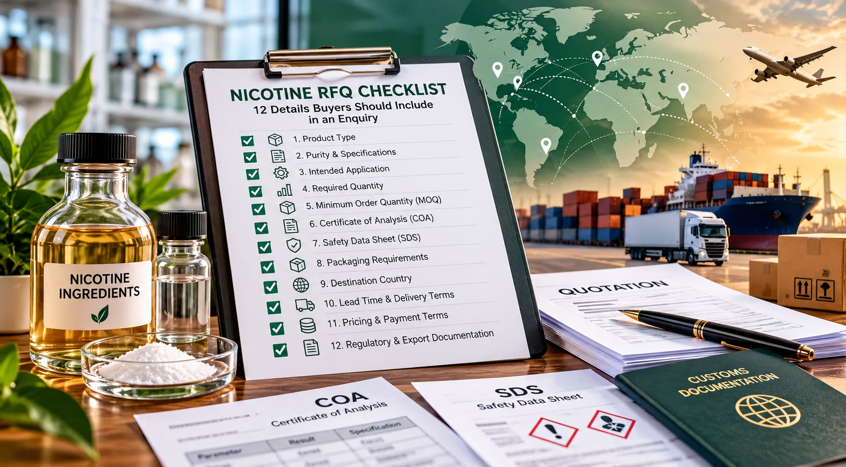 Nicotine RFQ Checklist: 12 Details Buyers Should Include in an Enquiry